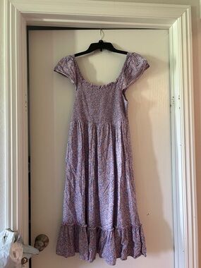 Arizona Purple Floral Midi Dress
